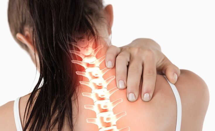 Cervical osteochondrosis is characterized by tension and pain in the neck